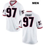 Men's Georgia Bulldogs NCAA #97 Will Cowart Nike Stitched White Authentic College Football Jersey CTR7254RV